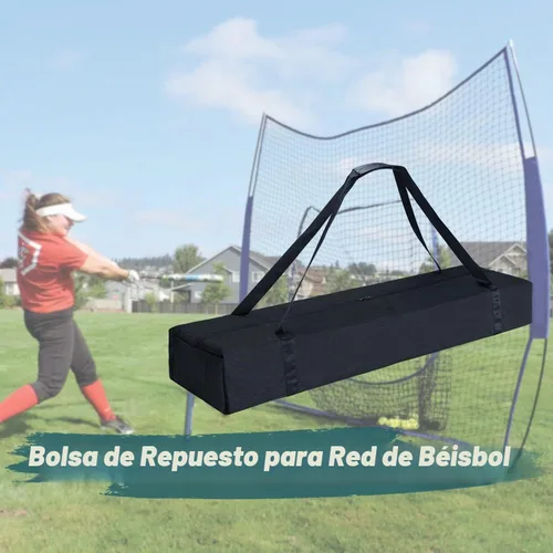 Vista 7 de VISEMAN Bolsa de repuesto de red estilo arco de béisbol sólo, bolsa de red de práctica de béisbol, bolsa de lona de red de béisbol, se adapta a Negro
