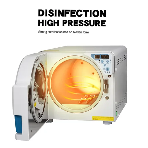Vista 6 de Esterilizador de vapor automático con pantalla LED digital, autoclave de alta temperatura, equipo esterilizador de laboratorio de clase N/botón