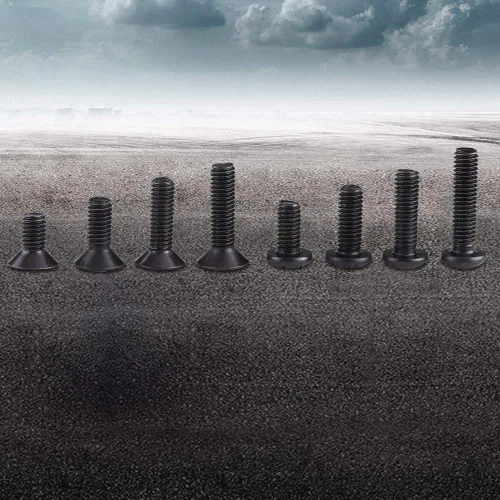Vista 6 de Tornillo de cabeza plana, 180 tornillos de cabeza de botón plano M3 hexagonal y arandelas M3/M4 Kit surtido de tornillos de tuerca hexagonal
