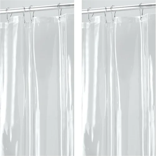 Vista 9 de Vinilo InterDesign 4,8 para ducha, Vinilo, Transparente, largo 12 ojales, imanes pesados