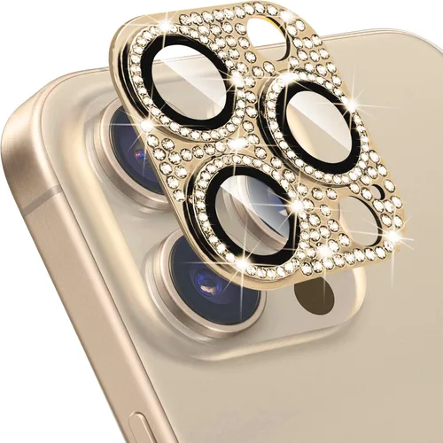 Vista 68 de Protector de lente de cámara para iPhone 13 & iPhone 13 Mini, brillante con diamantes de imitación 3D con purpurina, cubierta de cámara de vidrio