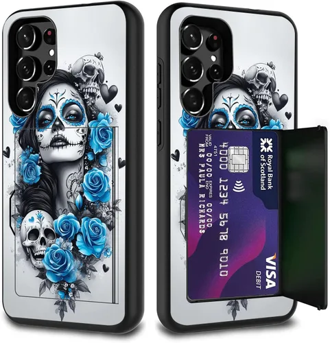 Vista 10 de Funda híbrida de doble capa con función atril para Samsung Galaxy A16 5G de 6.9 pulgadas, diseño de vaca con bandera estadounidense