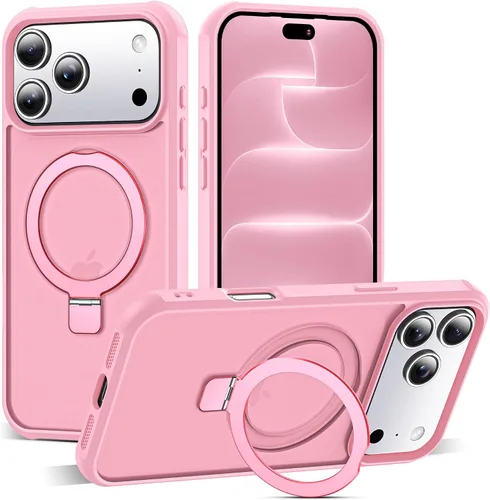 Vista 147 de SKYLMW - Funda compatible con iPhone 11 de 6.1 pulgadas, con soporte magnético invisible tipo anillo, funda translúcida de grado militar, compatible
