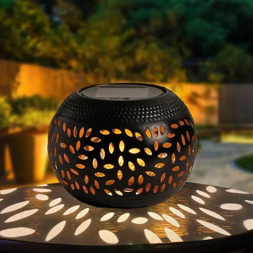 Vista 11 de Faroles solares de mesa impermeables para exteriores, lámpara LED de metal blanco, luz de mesa, lámpara decorativa para escritorio