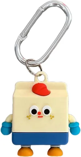 Vista 12 de Yatchen Bonita funda de silicona para AirTag 2021 Finder Fun 3D Cartoon Animal Anti Scratch Llavero Tracker Protector Bluetooth (Béisbol, 1 unidad)