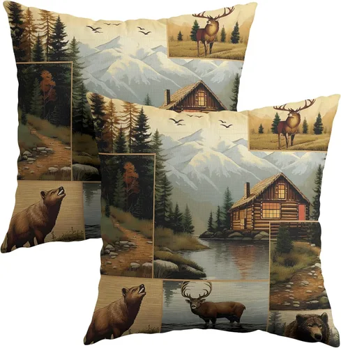 Vista 17 de Fundas de almohada tribales marrones - Juego de 2 fundas de almohada étnicas 40x40 cm azteca geométrica para decoración de sofá, cama, hogar