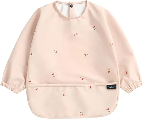 Vista 10 de Weaning Bib with Long Sleeves & BLW, Soft and Skin-Friendly
