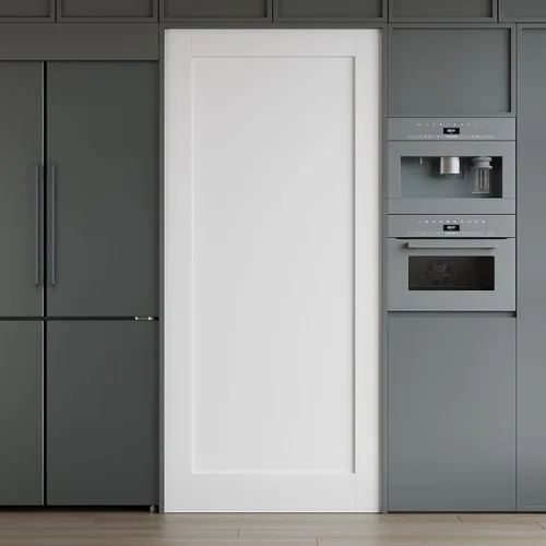 Vista 10 de WINSTELLAR - 1 panel estilo coctelera de 18 x 80 pulgadas, losa blanca imprimada para puerta interior de núcleo sólido, puerta de dormitorio