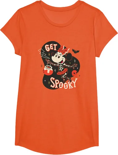 Vista 38 de Disney Disfraz de esqueleto de Minnie Mouse para Halloween, camiseta espeluznante Negro