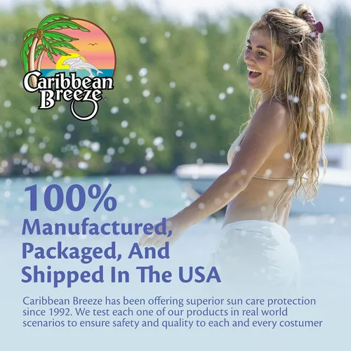 Vista 7 de Caribbean Breeze Loción hidratante de aloe, loción de aloe vera para el cuerpo, loción de aloe enriquecida con vitaminas con té verde y granada, 8.5