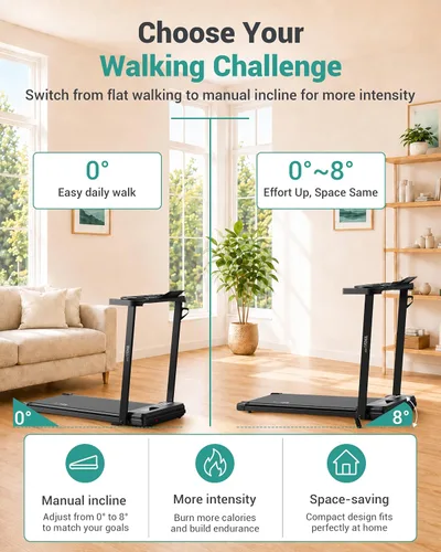 Vista 8 de TKW Walking Pad with Desk - Walking Pad with Vibration Plates with Incline Negro03