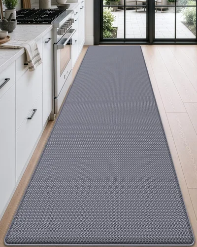 Vista 10 de DEXI Alfombrillas de Cocina Acolchadas Anti Fatiga, 17x59, Alfombra de Pasillo para Estar de Pie Impermeable, Espuma Viscoelástica Cómoda Acolchada