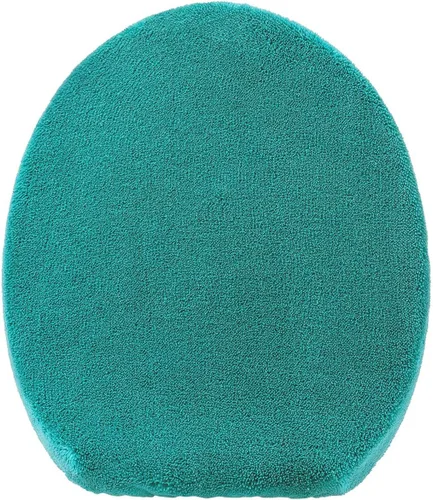 Vista 2 de Madeals Cubierta de microfibra para tapa de inodoro, suave y absorbente, cómoda cubierta de tapa de inodoro de baño, se adapta a la mayoría