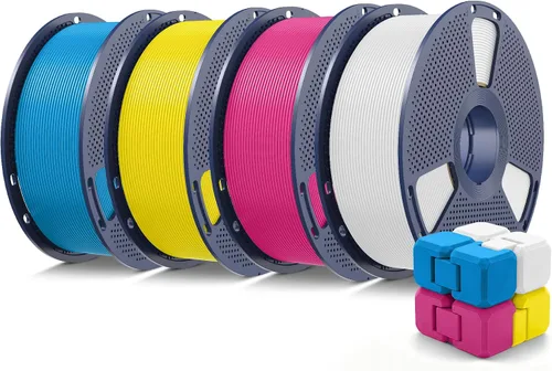 Vista 24 de SUNLU Filamento PETG 2.0, filamento de impresora 3D, color blanco hueso 2.2 lbs Bone White