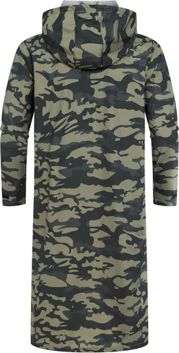 Vista 5 de COOFANDY Chaqueta impermeable para hombre con capucha, impermeable, ligera, activa, larga
