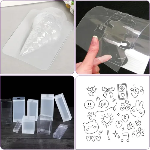 Vista 7 de Hoja translúcida de la plantilla de Mylar en blanco, material claro