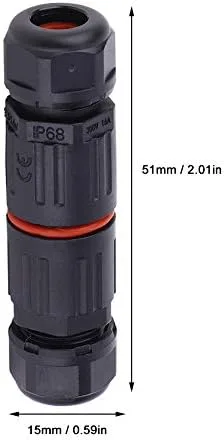 Vista 2 de 10 unids IP68 impermeable conector 3pin extensión al aire libre enchufe enchufe cable cable de alambre para coche camión barco interior/exterior