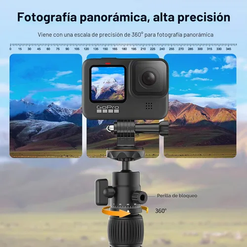 Vista 9 de jusmo LS09 Soporte de piso de aluminio para proyector para Nebula/XGIMI/otros proyectores de video, soporte para cámara Mevo, ajustable de 16.5-34.6