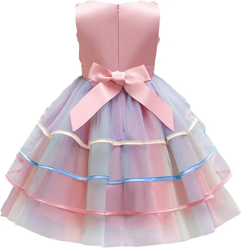 Vista 3 de TTYAOVO Girl Flower Pageant Princess Party Tulle Dress