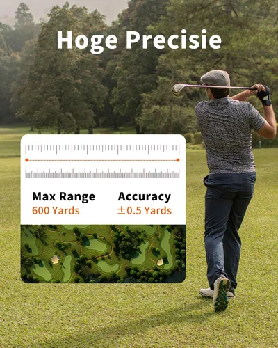 Vista 5 de AOFAR GX-2S Rangefinder for Golf & Hunting with Slope and Angle Switch, Flag-Lock with Vibration, Horizontal Distance, 600/1000 Yards Distance