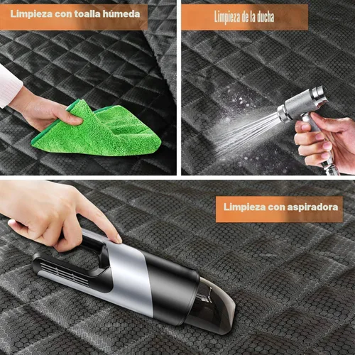 Vista 8 de PETICON Funda impermeable para asiento delantero de automóvil, 2 unidades Negro