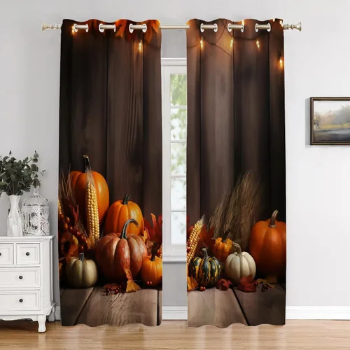 Vista 12 de Cortinas opacas de poliéster multicapa para ventanas de padre e hijo, 2 unidades, 26 x 24 pulgadas