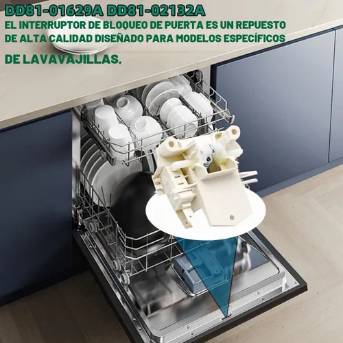 Vista 4 de 【 Actualizado 】DD81-02132A / DD81-01629A Pestillo de Bloqueo del Interruptor de Puerta de Lavavajillas Compatible con Modelos de Lavavajillas