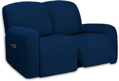 Vista 99 de PureFit Funda súper elástica para sofá reclinable con bolsillo, funda de sofá suave y antideslizante de elastano, lavable, protector de muebles
