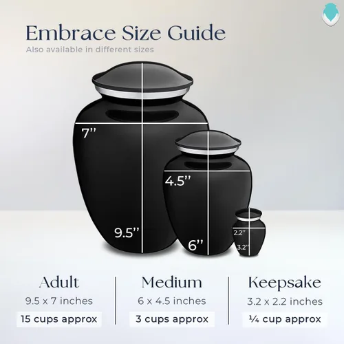Vista 7 de Geturns Embrace Urnas de Cremación de Mariposa Personalizadas para Adultos para Cenizas Humanas I Urna Funeraria Grande Negra para Mujeres y Hombres