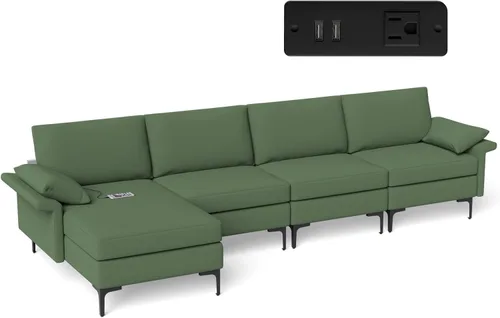 Vista 20 de Giantex Juego de 2 sofás individuales, silla decorativa, con cómodo cojín de 5 pulgadas, reposabrazos con cremallera, patas de acero, sillón de sala