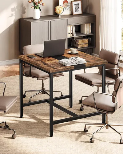 Vista 6 de CHOEZON Mesa de comedor cuadrada para cocina, mesa de comedor de 29.5 pulgadas, mesas de comedor pequeñas, escritorio de escritura, mesas de café