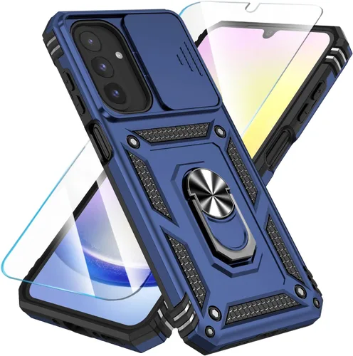 Vista 37 de SunStory Funda compatible con Samsung Galaxy A17 5G con protector de pantalla HD, cubierta de cámara deslizante y soporte de anillo giratorio, a