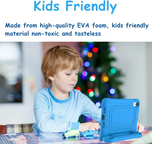 Vista 5 de Funda infantil para iPad Mini 7 (A17 Pro) 2024 y 6 (A15) 2021, 8.3 pulgadas de 6ª/7ª generación con protector de pantalla, soporte de mango a prueba