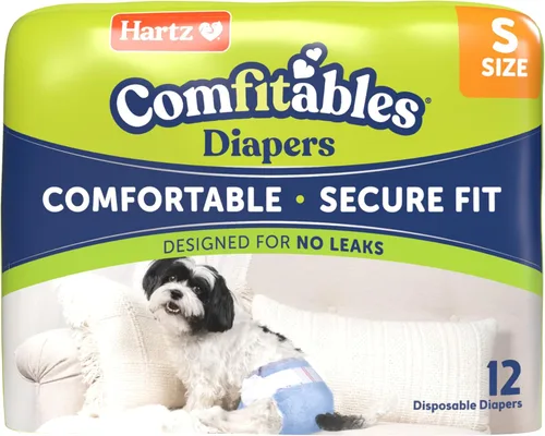 Vista 22 de ¡Nuevo! Hartz Comfitables Pañales desechables para perros, talla XXS, 12 unidades, ajuste cómodo y seguro, fáciles de colocar, súper absorbentes