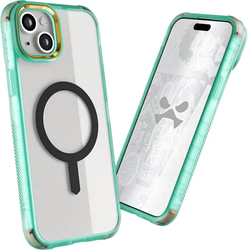 Vista 168 de Ghostek Covert Clear - Funda transparente para iPhone 15 Plus, silicona a prueba de golpes, compatible con accesorios Apple MagSafe, funda Negro