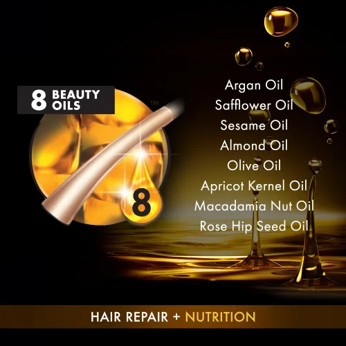 Vista 3 de GLISS Aceite nutritivo de tratamiento sin peso para reparación del cabello, 5.1 onzas