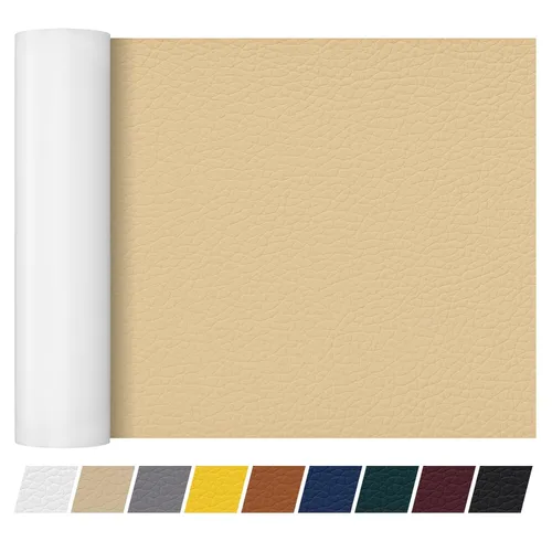 Vista 35 de Cinta de parche de reparación de cuero de 4 x 60 pulgadas, cinta autoadhesiva fuerte para muebles, sofás, sillones, asientos de automóvil, armarios