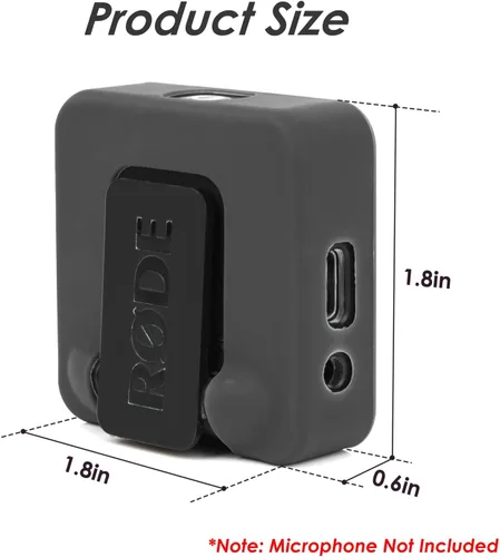 Vista 6 de YOUSHARES Funda de silicona compatible con RODE Wireless Go 2 Accesorios RODE Wireless Go II MIC Funda protectora de silicona (3 unidades, negro)