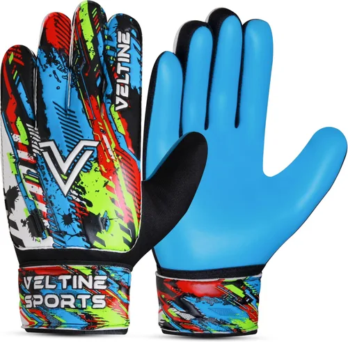 Vista 11 de Guantes de portero de fútbol para niños, jóvenes y adultos, guantes de portero de fútbol con protección doble en la muñeca y palmas de látex