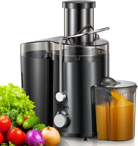 Vista 2 de QCen 800W Juicer Machine Metallic Black y Electric Citrus Juicer Exprimidor Paquete