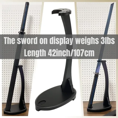 Vista 5 de Soporte de espada vertical samurái Katana Tanto soporte de exhibición forma de cisne 9.1 in / 17.3 in / 22.8 in