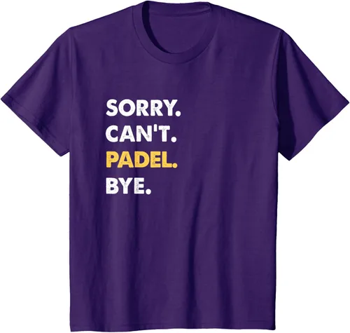 Vista 24 de Sorry Can't Padel Bye Funny Camiseta de Padel, Negro