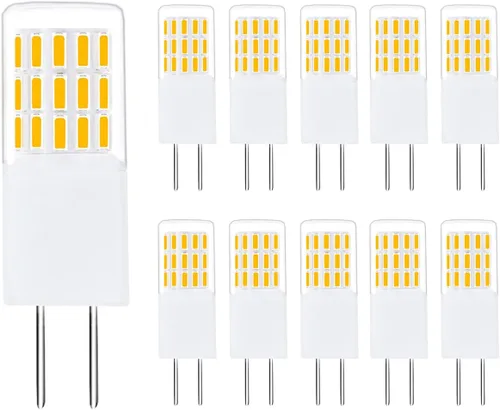 Vista 10 de Bombilla LED G4 regulable de 12 V, 24 V, tipo JC, equivalente a halógeno T3 G4 de 20 a 30 W, 2700 K blanco cálido, base G4 de dos pines, 300 lm