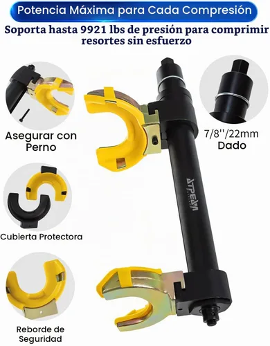 Vista 7 de Kit de compresor de resorte de puntal Macpherson ATPEAM Universal, juego de herramientas intercambiables para horquilla y bobina