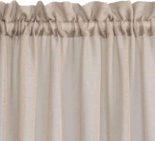 Vista 5 de Aquazolax Panel de cortina para puerta francesa delgada y transparente con bolsillo para barra, elegante panel de cortina de gasa sólida de 30 x 40