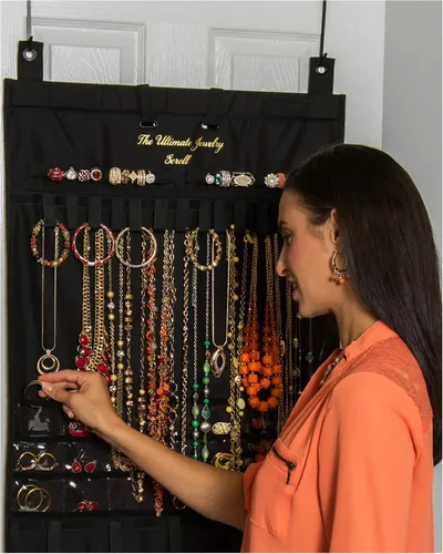 Vista 4 de Donna Walsh - Organizador de almacenamiento para colgar joyas The Ultimate Jewelry Scroll Personalizable