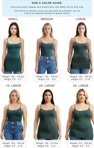 Vista 249 de Emmalise Camisola larga casual básica para mujer, con tirantes ajustables, top en capas