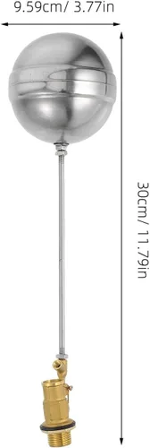 Vista 2 de jojofuny Válvula de flotador de rosca ajustable para tanques de agua Válvula de control de aleación de metal de cierre automático para el hogar
