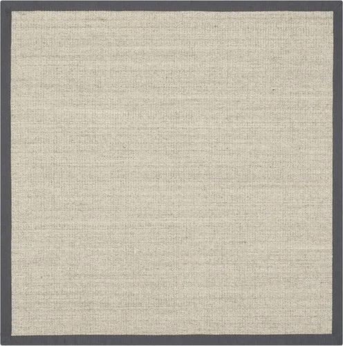 Vista 118 de Alfombra de sisal Safavieh, de color maíz y negro, tejida a mano, de la colección de fibras naturales; 5 x 8 pulgadas, NF441A, Tela, Gris / Gris