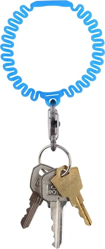 Vista 3 de Nite Ize KWB-03-R6 Key Band-It, pulsera elástica llavero con clip S-Biner, azul